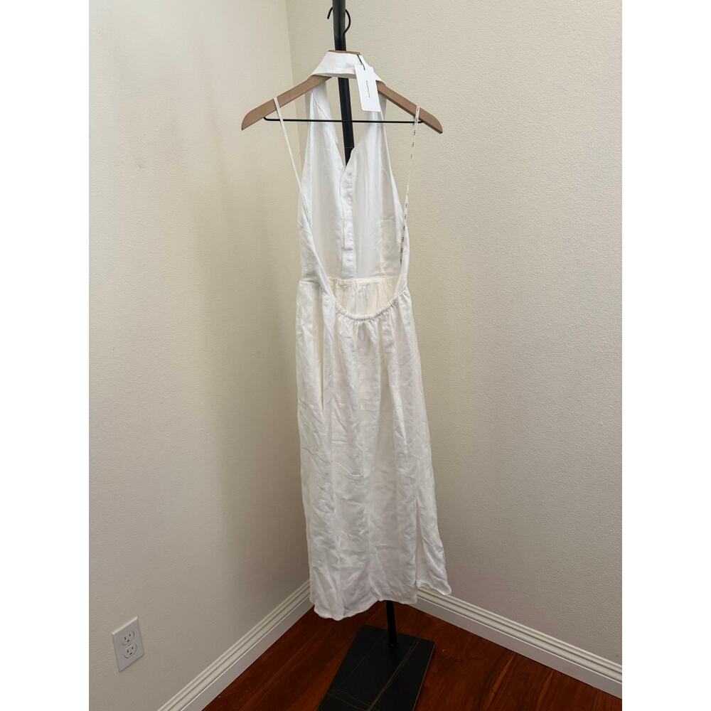 $197 New O.P.T white Casey linen dress size 6 - Picture 7 of 10